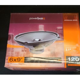 Powerbass PS-69 6x9 Speakers Pair Dual Cone 40w RMS 120w Peak 50-20,000 Hz