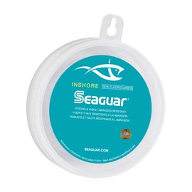 Seaguar Inshore Fluorocarbon Leader – Strong and Highly Abrasion Resistant, Excellent Impact and Knot Strength, Fast Sinking and Virtually Invisible Underwater. 100 Yard Spool