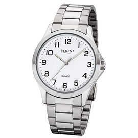 Regent 11150618 Quartz watch, steel silver, mens