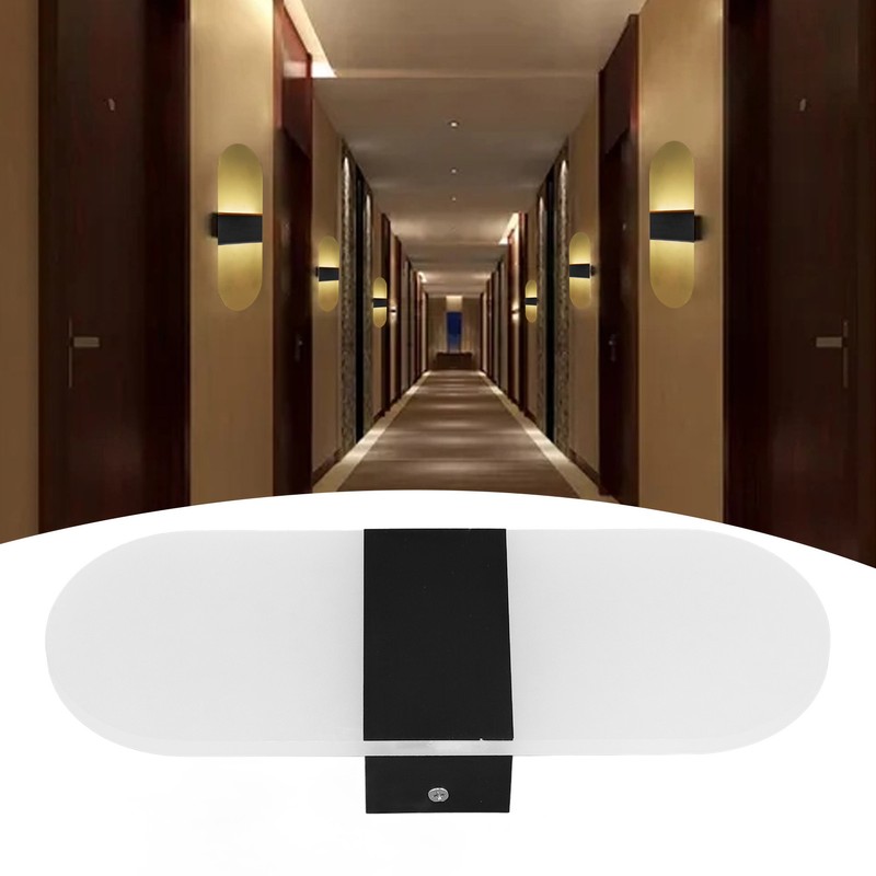 LED Wall Light Acrylic 360° Up Down 6W Warm Modern