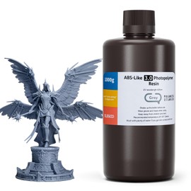 ELEGOO 2024 Upgraded ABS-Like 3D Printer Resin 3.0 Grey 1000g, High Precision and Toughness Resin 405nm, Lower Shrinkage and Viscosity, UV-Curing for MSLA/LCD/DLP 3D Printer