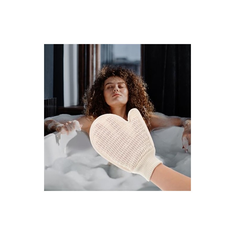 PRETYZOOM 2piezas Guantes de Baño Exfoliantes para Ducha Guante de