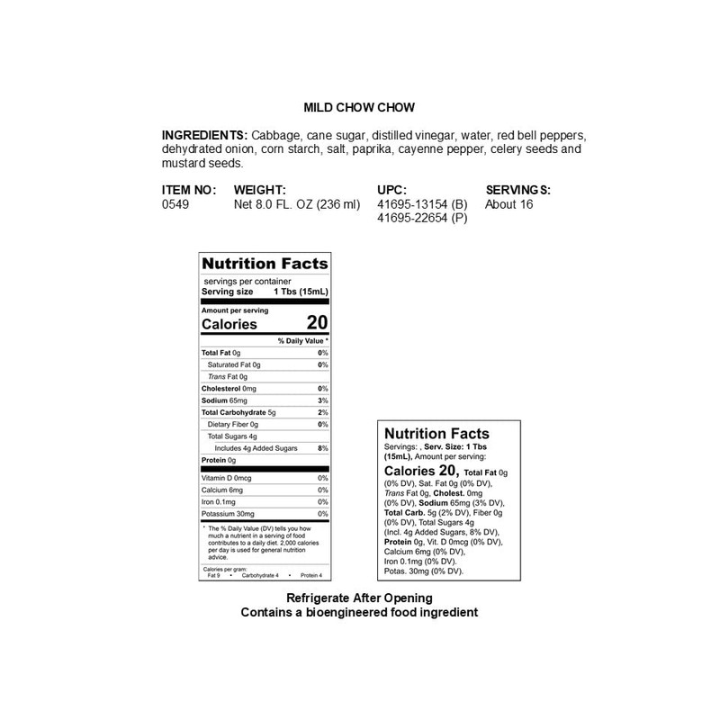 Braswell's Mild Chow Chow