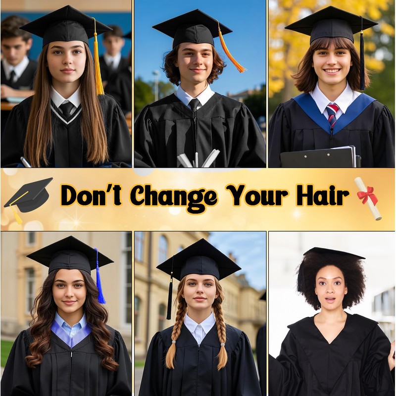 eboozone Graduation Cap Headband Insert - Secures Grad Hat &
