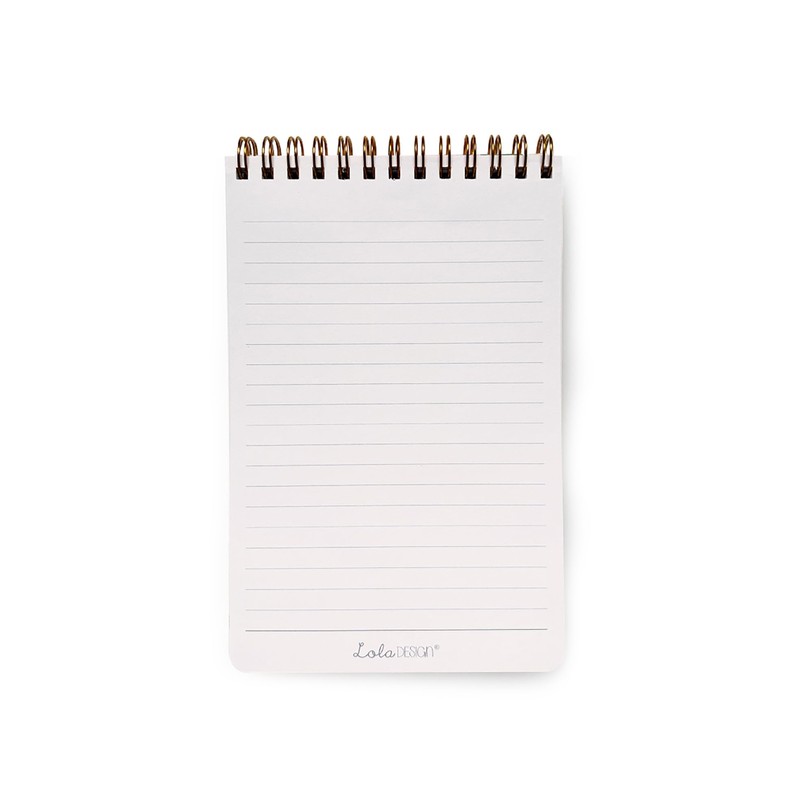 Lola Design - Top Spiral Notepad with Elastic Closure, Wren