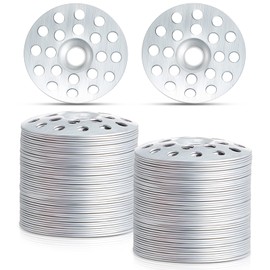 1 Inch Zinc Plated Plaster Washers Metal Washers for Screws Profile Washer Flat Plaster Ceiling Washers Plaster Repair Rings Plaster Buttons for Wall Ceiling Drywall Hole Fixing (200)