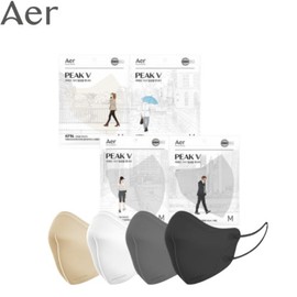 AER KF94 Peak V Light Fit Mask 50ea, Color#$%Size:Light White-M(50ea)
