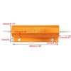 PENGLIN 2pcs 100W 8 Ohm Aluminum Shell Resistor Aluminum Case