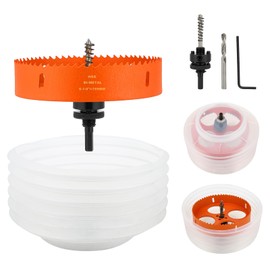 6.25 Inch Hole Saw for 6" Recessed Lights, 6-1/4 Bi-Metal Hole Cutter Kit with Dust Bowl Catcher for Led Recessed Lighting 6 Inch, Ceiling, Wood, Drywall and Plastic