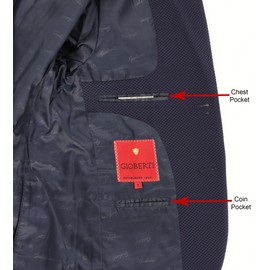 Gioberti Kids and Boys Lightweight Waffle Weave Textured Blazer Jacket, Navy, Size 6