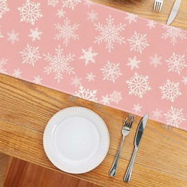 Christmas Table Runners 72 Inches Long Cute Santa Claus Design Christmas Kitchen Towels Christmas Table Flag Supply Winter Xmas Christmas Holiday Table Runner for Party Centerpiece Table Decorations