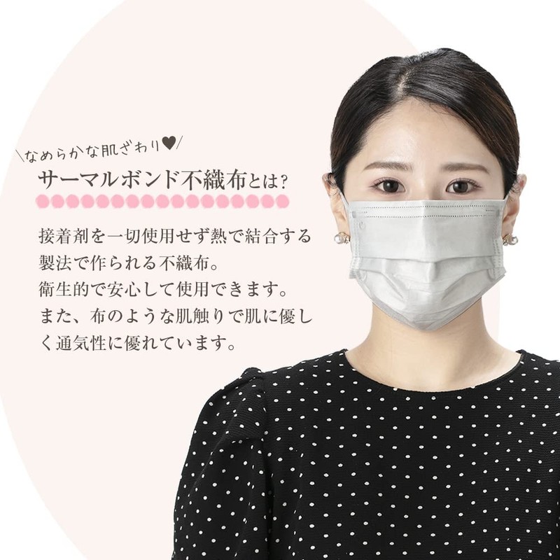3AIR Non-Woven Mask, Made in Japan, 30 Pieces, Individually Packaged,