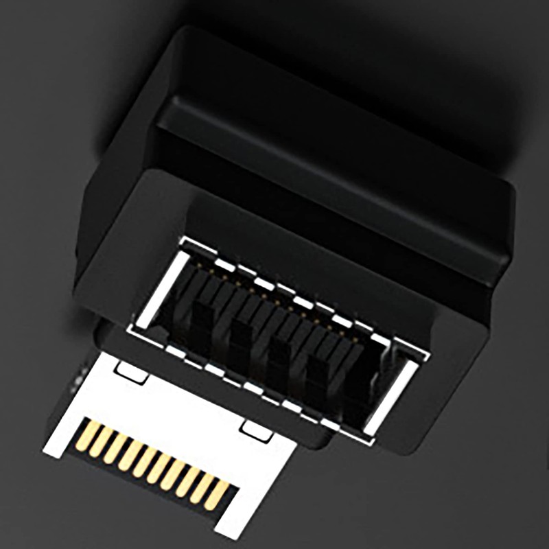 tunghey 2Pack 90 Degree USB Type E Adapter, Up Angle