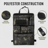Black Polyester Car Seat Back Organizer with Multi-Pocket Hanging Storage