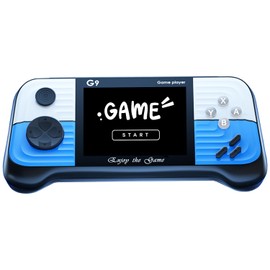 Handheld Game Console Built-in 400 Retro Games, Travel-Friendly Gaming Console with Long Battery Life, Plug and Play Video Game Console for Kid Adult (Blue)