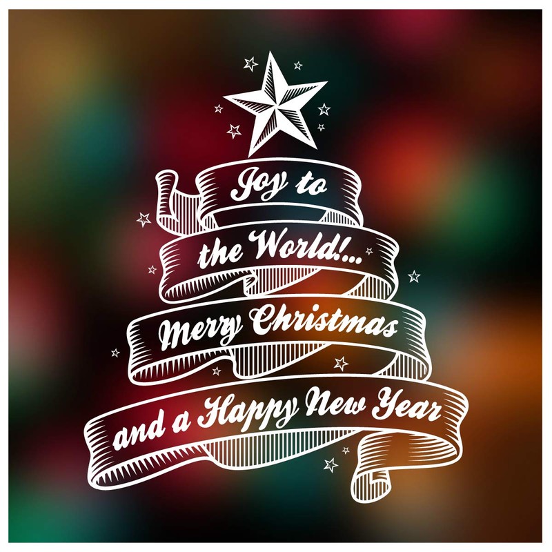 Joy to The World Static Cling Christmas Window Decoration by