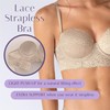 LeSensuel Strapless Lace Bra Light Push Up Bra - Wide