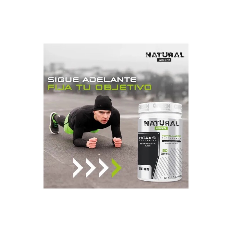 Aminoácidos Bcaas + Glutamina Green Sabores 1kg