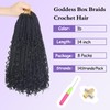 Mebeli Goddess Bohemian box braids Crochet Hair,14inch Pre Looped Boho