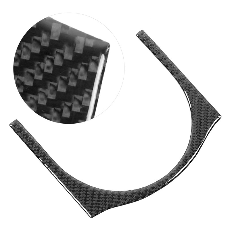 Central Armrest Cup Holder Trim Strip Carbon Fiber Interior Decoration