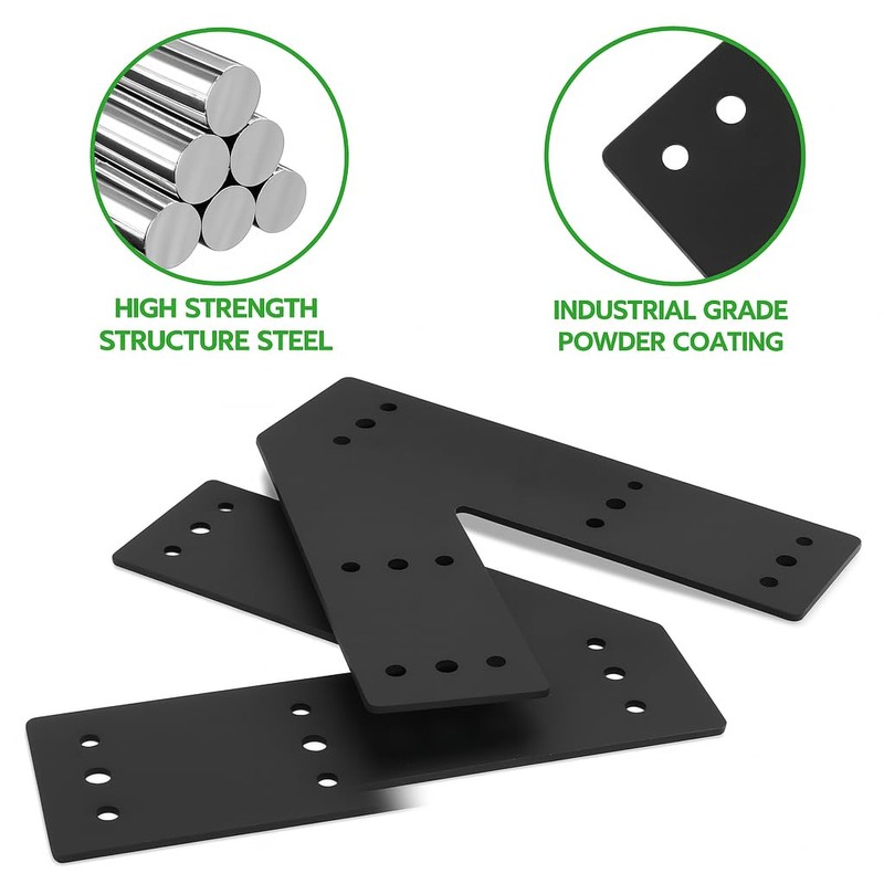 TROPTOLKY 45 Degree Angle Flat Bracket,Heavy Duty Steel Corner Brackets