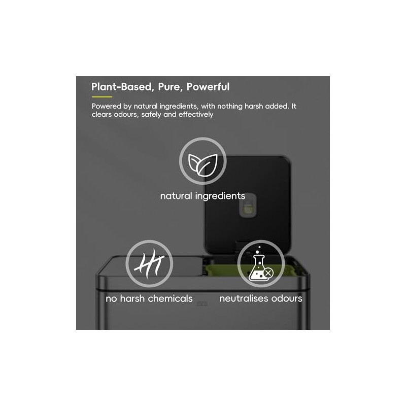 EKO Refresh Deodorizer Pod Refills, 4-Pack, Plant-Based Trash Can Deodorizer