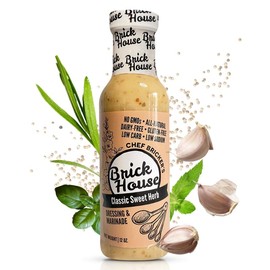 Brick House Classic Sweet Herb Vinaigrette Dressing & Marinade, 12 Oz - Low-Sodium, Low-Carb, Dairy-Free, Gluten-Free, Non-GMO, Clean Label Vinaigrette Salad Dressing, Keto-Friendly, Made in USA