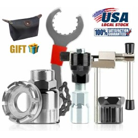 Unbranded 6PCS Bike Repair Tool Kit Crank Chain Cutter Extractor Bracket Freewheel Puller