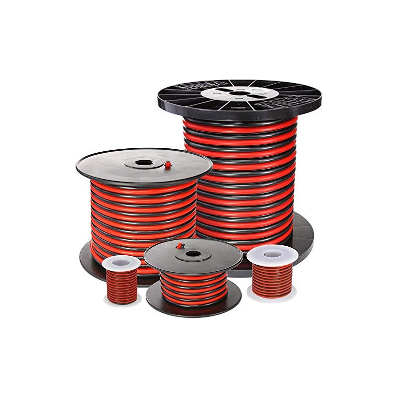 Powerwerx Red/Black Zip Cord (Gauge: 16, Length: 100 ft.)