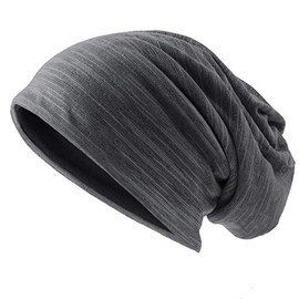 Ruphedy Mens Oversized Slouchy Beanie Summer Thin Hollow Lightweight Long Baggy Skull Cap B301 (B011h-Grey)