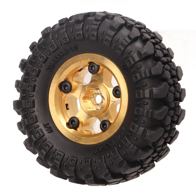 1 Inch RC Tires Brass Wheel Hub Rubber RC Car