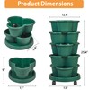 VECELO 5 Tier Vertical Garden Planter, Self Watering Stackable Planters