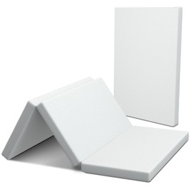 Moonlight Family Pack n Play Mattress Topper, 38x26 1+1 (Foldable + White) Playpen Mattresses for Pack n Play Playpen and Playard, Firm Mattress Pads for Indoors & Outdoors use