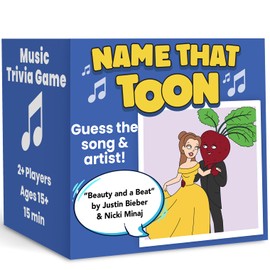 OFF TOPIC Name That Toon Music Game - Fun Party Games for 2+ Players - Adult Word Puzzle & Music Trivia Game