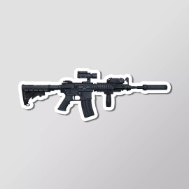 Calibear Prints M4A1 SOPMOD Block 1 Classic Rifle - Laptop Sticker Vinyl 4" Wide