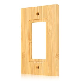 Solid Wood Outlet Covers Light Switch Plate 4.8" X 3.14" Bamboo Switch Plates And Outlet Covers Light Switch Cover Single Rocker Decorative Quality Raw Wooden Wall Plate