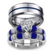 LOVERSRING His and Hers Wedding Ring Sets Couples Rings 10K