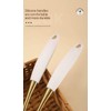 8-Piece White Kitchen Utensil Set with Gold Handles, Stainless Steel