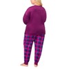 Nautica Women's 2 Piece Fleece Pajama Sleepwear Set, Purple Plaid,
