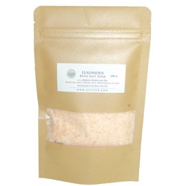 ATTIS Luxurious Bath Salt Soak with Neroli Essential Oil, Dead Sea Salt, Magnesium Flakes, Epsom Salt | Vegan | Hand made | Relaxing | Refreshing | Calming | Rejuvenating | (100g)