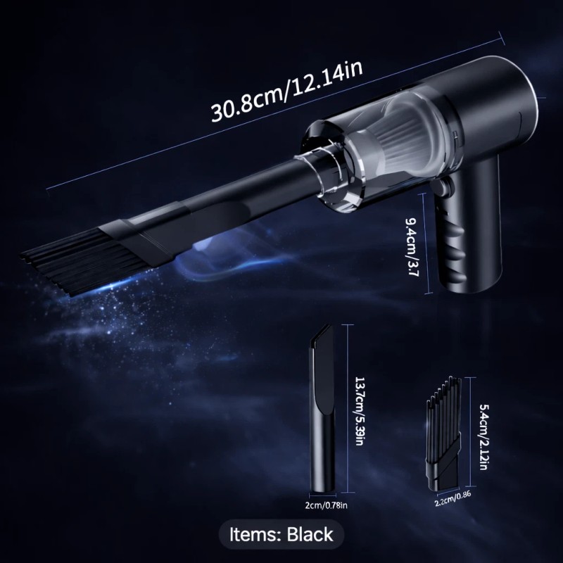 Cordless Handheld Vacuum Cleaner & Blower, Cordless Black Mini Portable