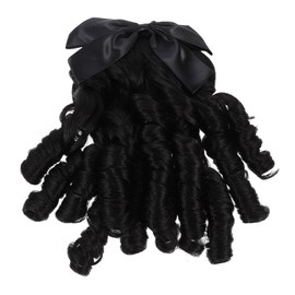 FOMIYES Hair Comb Curly Ponytail Victorian Wig Ringlet Wig Human Hair Wigs Ponytail Curly Wig Ponytail Hairpiece Long Curly Wig Human Wigs Wig with Bow Polyester clothing vintage Miss