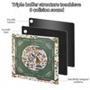 Noise-Reducing Mahjong Mat,31.5"x31.5" Portable Tablecloth for Mahjong,Green Floral and Birds