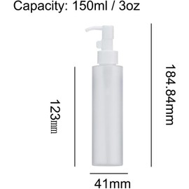 Oval Clear Pump Cream Bottle Dispenser, 2Pcs Plastic Clear Flat Pump Lotion Cream Cleansing Oil Dispenser Bottle,Clear Flat Pumps Lotion Cream Cleansing Oil Dispenser Bottle Travel Bottle Pump Bottle