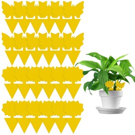 24 Pack Yellow Sticky Traps and Fungus Gnat Traps Killer for Indoor Outdoor, Fruit Fly Traps Protect The Plant