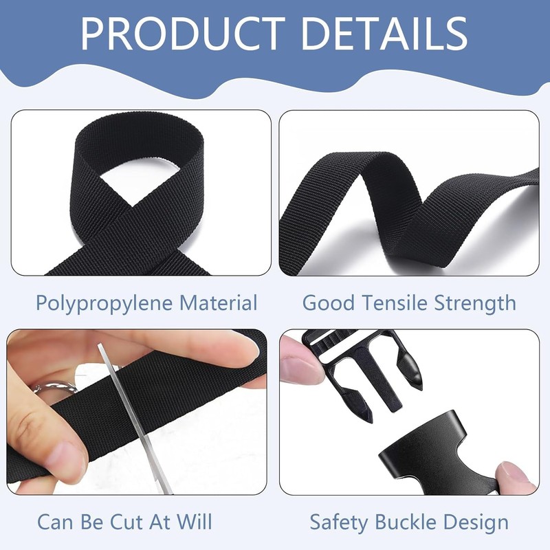 10M Webbing Strap, Polypropylene Heavy Webbing Backpack Chest Strap 25MM