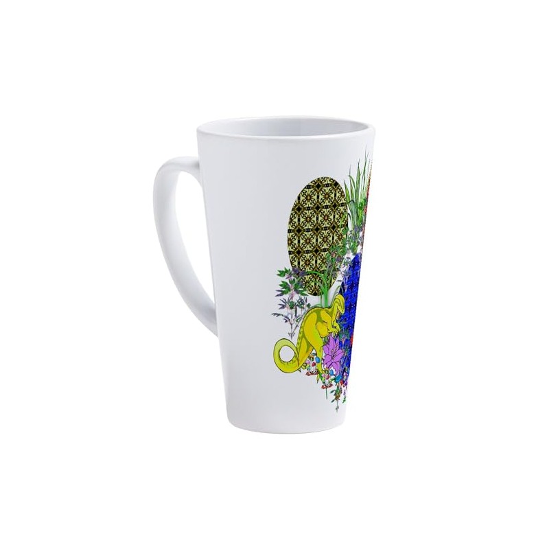 CafePress Dinosaur Easter Eggs 17 oz Latte Mug