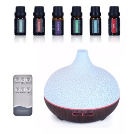 Muyunso Difusor Aromaterapia, 500 Ml Difusor Para Aceites Blanco