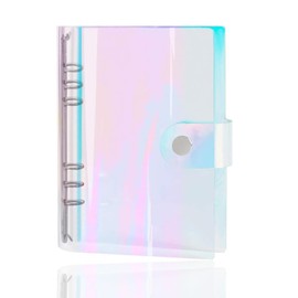 6 Holes Rainbow PVC Personal Organizer, Binder, 6 Holes, Planner, Loose Leaf Binder Notebook, Office School Supplies Notebook, Includes Bodan, A6