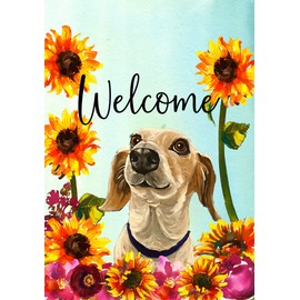 Dachshund Piebald - Best of Breed HHS Welcome House Flag